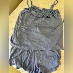 LAKE ruffled shorts set